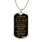 To My Son Dog Tag - I Believe In You - Love, Mom