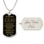 To My Son Dog Tag - I Believe In You - Love, Mom